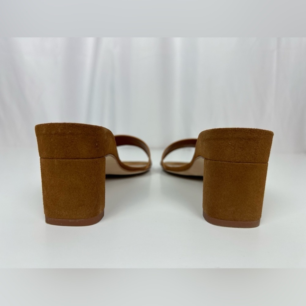 Loewe Caramel Brown Suede and Leather Mule Slide Sandals Sz 38 - Picture 6 of 9